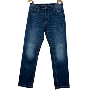 TK Axel Jeans Mens 36x34 Straight Wide‎ Leg Dark Wash Denim Cowboy Western Fit